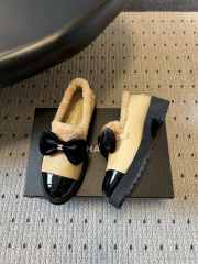 Uubags Chanel Ballerina Flats Tweed, Shearling & Patent Calfskin Beige - 3