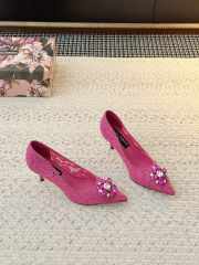 Uubags Dolce & Gabbana Rainbow lace pumps in lurex lace fuchsia 6.5cm - 2