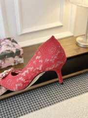 Uubags Dolce & Gabbana Rainbow lace pumps in lurex lace red 6.5cm - 4