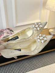 Uubags Dolce & Gabbana Rainbow lace pumps in lurex lace cream 6.5cm - 2