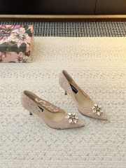 Uubags Dolce & Gabbana Rainbow lace pumps in lurex lace nude 6.5cm - 4