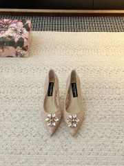 Uubags Dolce & Gabbana Rainbow lace pumps in lurex lace nude 6.5cm - 6