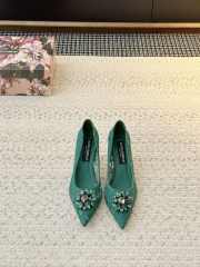 Uubags Dolce & Gabbana Rainbow lace pumps in lurex lace green 6.5cm - 5