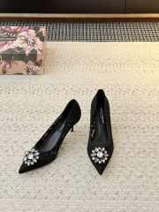 Uubags Dolce & Gabbana Rainbow lace pumps in lurex lace black 6.5cm - 1