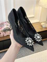 Uubags Dolce & Gabbana Rainbow lace pumps in lurex lace black 6.5cm - 6