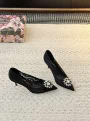 Uubags Dolce & Gabbana Rainbow lace pumps in lurex lace black 6.5cm - 3