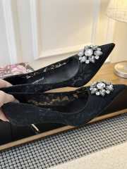 Uubags Dolce & Gabbana Rainbow lace pumps in lurex lace black 6.5cm - 2