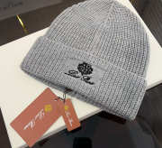 Uubags Loro Piana Logo Embroidery Beanie With Cashmere  - 2