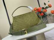 Uubags Louis Vuitton M25485 Capucines MM Souple Bag In Dark Khaki Suede Calfskin Leather 33x24x12cm - 5