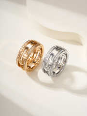 Uubags Bvlgari Parentesi Small 18K Diamond Ring - 1