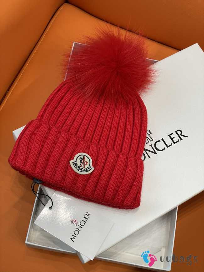 Uubags Moncler Wool Beanie Hat with Pom Pom 01 - 1