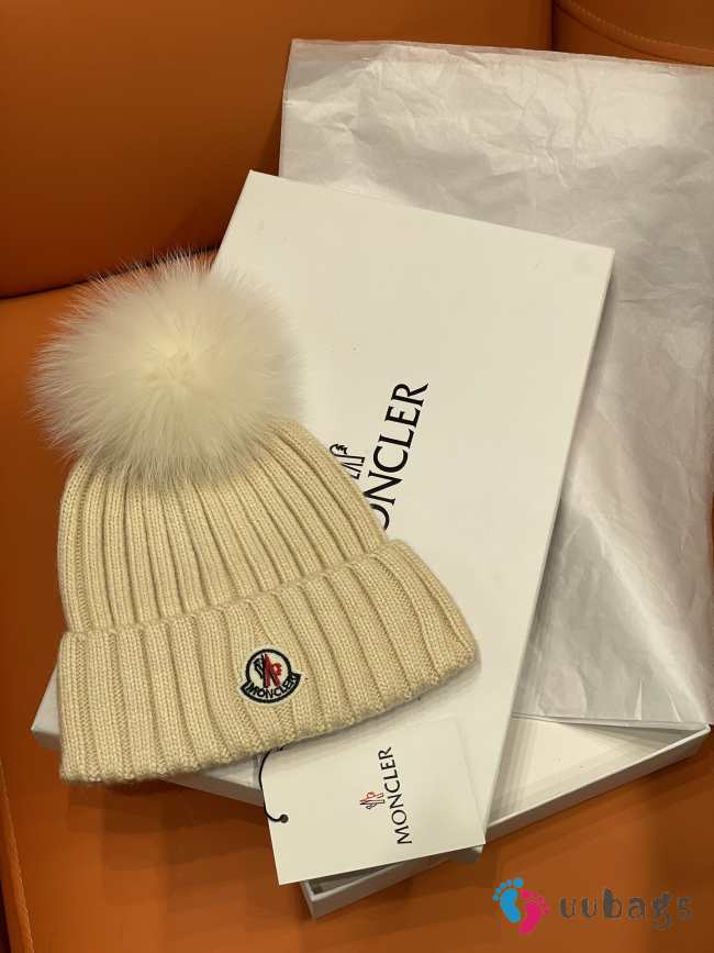 Uubags Moncler Wool Beanie Hat with Pom Pom 05 - 1