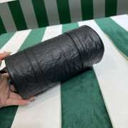 Uubags Prada Antique Leather Bowling Bag in Black 22x10x9cm - 6