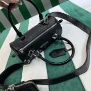 Uubags Prada Antique Leather Bowling Bag in Black 22x10x9cm - 2