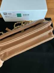 Uubags Chanel Mini Flap Bag with Bow In Brown Caviar Leather 17x12x4cm - 6