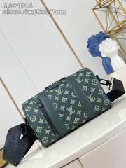 Uubags Louis Vuitton M27184 City Keepall Monogram Shadow Leather Green 27.5x16.5x15cm - 5