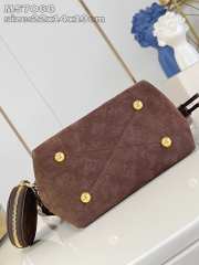 Uubags Louis Vuitton M26684 Bella Bag In Chocolate Suede Calfskin Leather And Shaerling 22x14x19cm - 4
