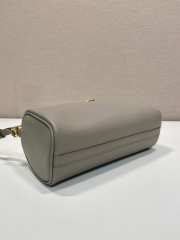 Uubags Prada 1BC239 leather pouch in clay grey 22x9x7.5cm - 6