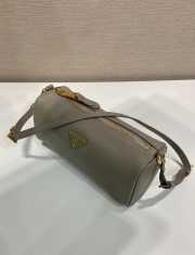 Uubags Prada 1BC239 leather pouch in clay grey 22x9x7.5cm - 5