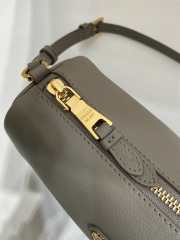 Uubags Prada 1BC239 leather pouch in clay grey 22x9x7.5cm - 3