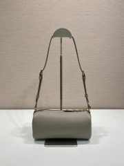 Uubags Prada 1BC239 leather pouch in clay grey 22x9x7.5cm - 2