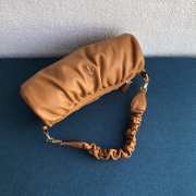 Uubags Manu Atelier Medium Cylinder Ruched Bag In Brown 28cm - 3