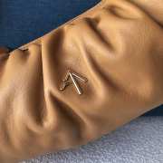 Uubags Manu Atelier Medium Cylinder Ruched Bag In Brown 28cm - 5