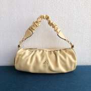 Uubags Manu Atelier Medium Cylinder Ruched Bag In Cream 28cm - 1