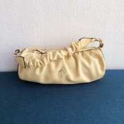 Uubags Manu Atelier Medium Cylinder Ruched Bag In Cream 28cm - 4
