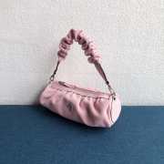 Uubags Manu Atelier Small Cylinder Ruched Bag In Pink 22cm - 5