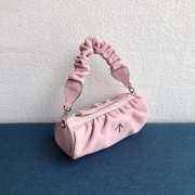 Uubags Manu Atelier Small Cylinder Ruched Bag In Pink 22cm - 2