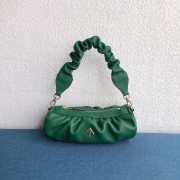 Uubags Manu Atelier Small Cylinder Ruched Bag In Green 22cm - 1