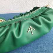Uubags Manu Atelier Small Cylinder Ruched Bag In Green 22cm - 6