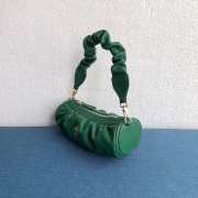 Uubags Manu Atelier Small Cylinder Ruched Bag In Green 22cm - 5