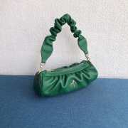 Uubags Manu Atelier Small Cylinder Ruched Bag In Green 22cm - 4