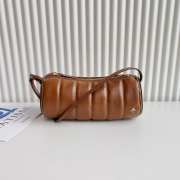 Uubags Manu Atelier Padded Cylinder Bag in Brown Leather 25x11x11cm - 1
