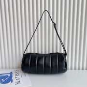 Uubags Manu Atelier Padded Cylinder Bag in Black Leather 25x11x11cm - 5