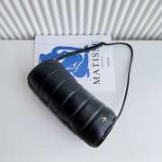 Uubags Manu Atelier Padded Cylinder Bag in Black Leather 25x11x11cm - 3