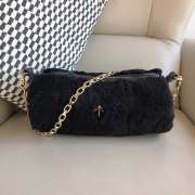 Uubags Manu Atelier Cylinder Shearling Black Bag 30x13cm - 1