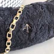 Uubags Manu Atelier Cylinder Shearling Black Bag 30x13cm - 3