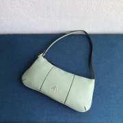 Uubags Manu Atelier Pita Calfskin Zip Shoulder Bag In Tobacco Green 31cm - 3