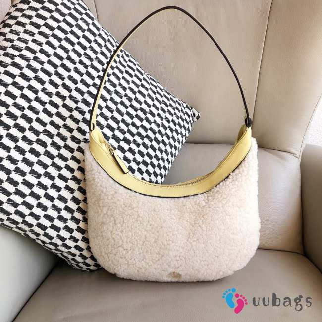 Uubags Manu Mini Hobo Banana Shearling Bag 28x31cm - 1