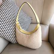 Uubags Manu Mini Hobo Banana Shearling Bag 28x31cm - 4