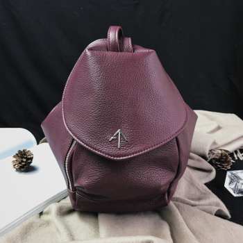 Uubags Manu Atelier Mini Fern Backpack In Burgundy 23cm