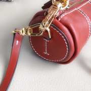 Uubags Manu Atelier Cylinder Red Bole Bag In Soft Leather 13cm - 5
