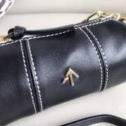 Uubags Manu Atelier Cylinder Black Bag In Soft Leather 13cm - 5