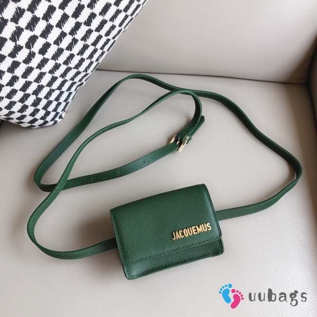 Uubags Jacquemus Le Bello green leather crossbody bag 12cm - 1