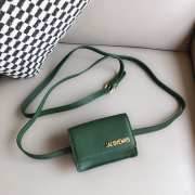 Uubags Jacquemus Le Bello green leather crossbody bag 12cm - 1