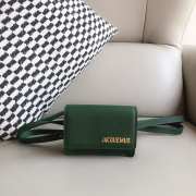 Uubags Jacquemus Le Bello green leather crossbody bag 12cm - 6
