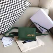 Uubags Jacquemus Le Bello green leather crossbody bag 12cm - 4